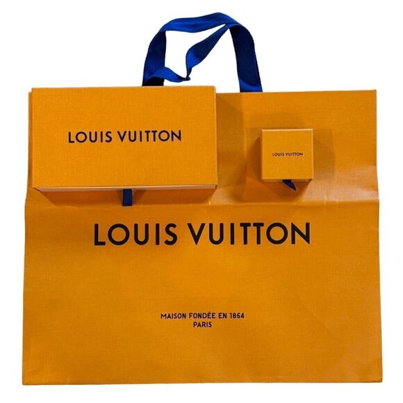 Louis Vuitton Box And Bag Set Of 3‎ Wallet And Jewelry Box And Large Bag - Picture 1 of 7